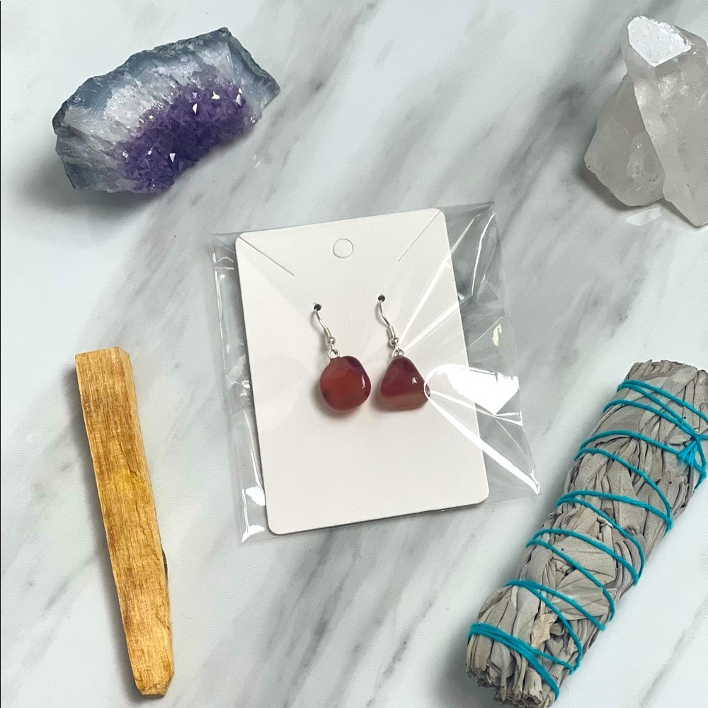 Carnelian Healing Crystal Earings